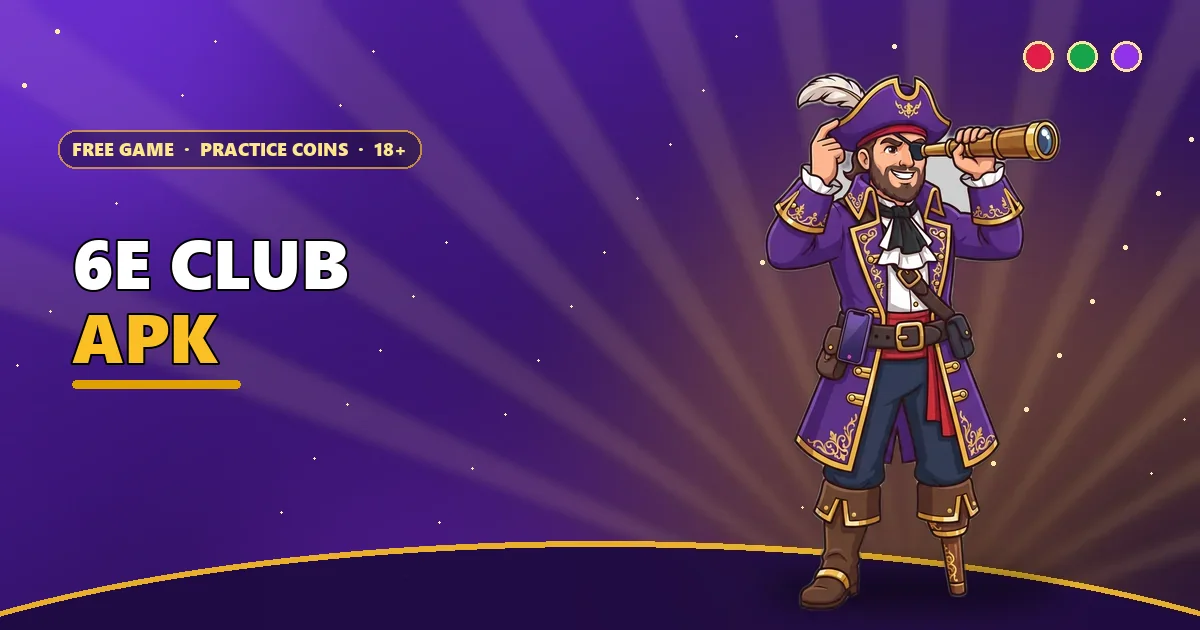 Pirate captain with a spyglass and a phone for the 6E Club APK guide