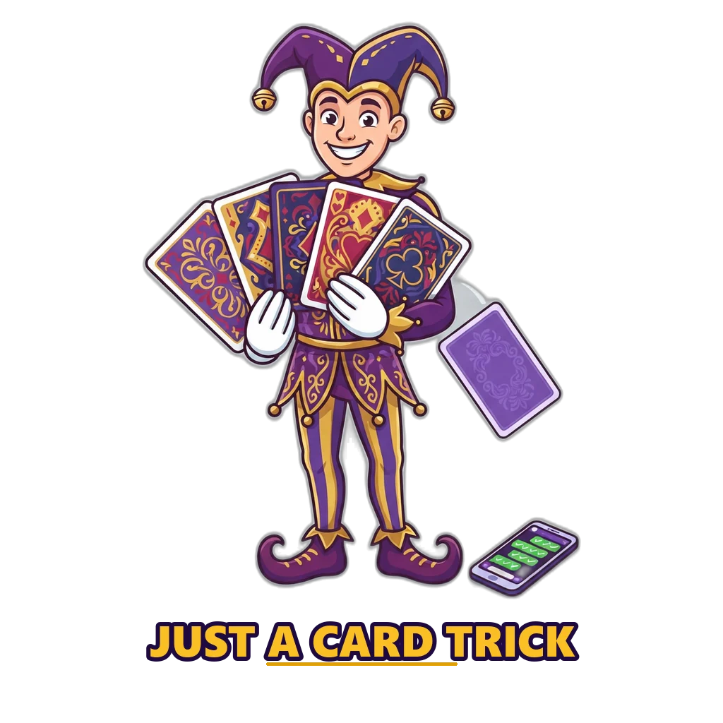 Card joker fanning fake sure shot cards that are blank on the back