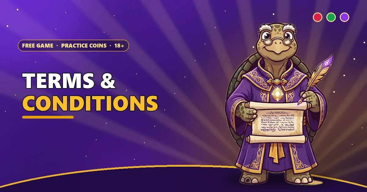 Tortoise scribe holding a scroll for the 6E Club terms and conditions